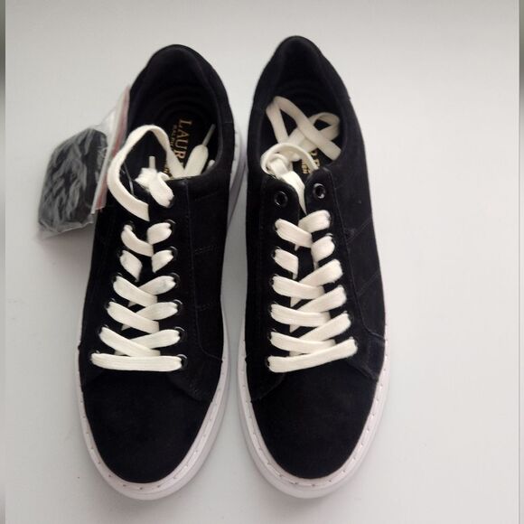 🌸Lauren Ralph Lauren Women's Angeline Lace-Up Suede Sneakers Size 7.5 - Picture 3 of 5